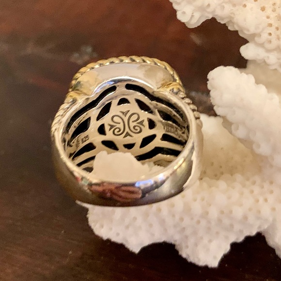 Genuine Grey Mother of Pearl & Clear Quartz .925 - Picture 9 of 10